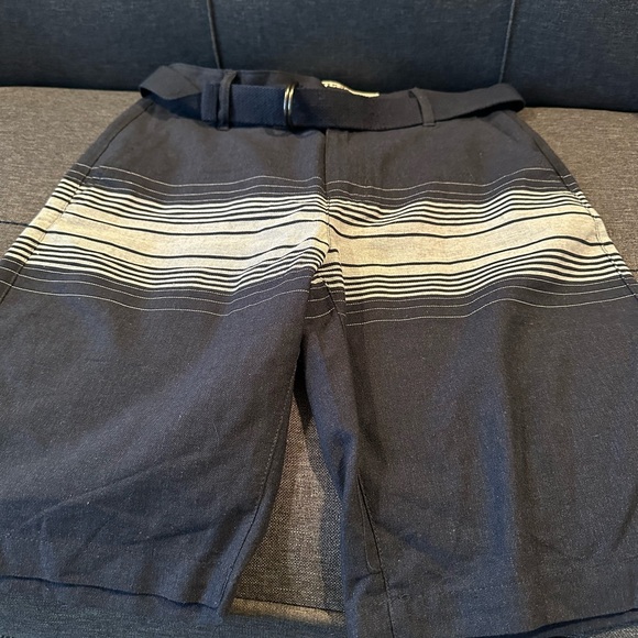 Navy with Striped Design boys short - Picture 1 of 4